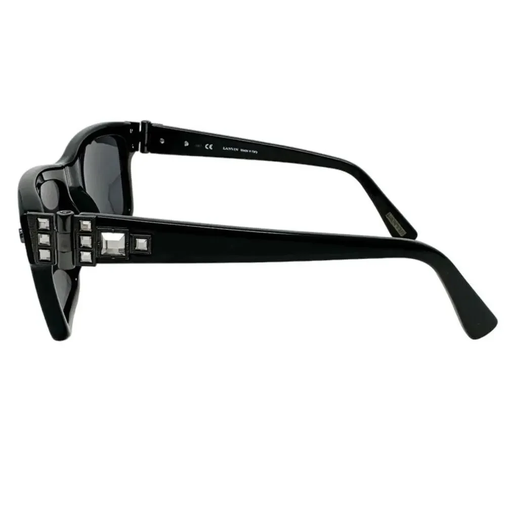 Lanvin Square Jeweled Sunglasses w/ case black SNL 511S